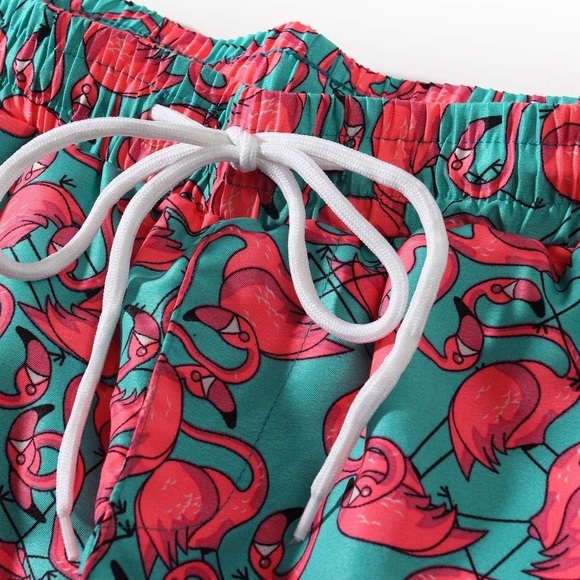 NWT SSLR Mens Swim Trunks Quick Dry with Mesh Lining Flamingo Size 40 XXL - Picture 3 of 16